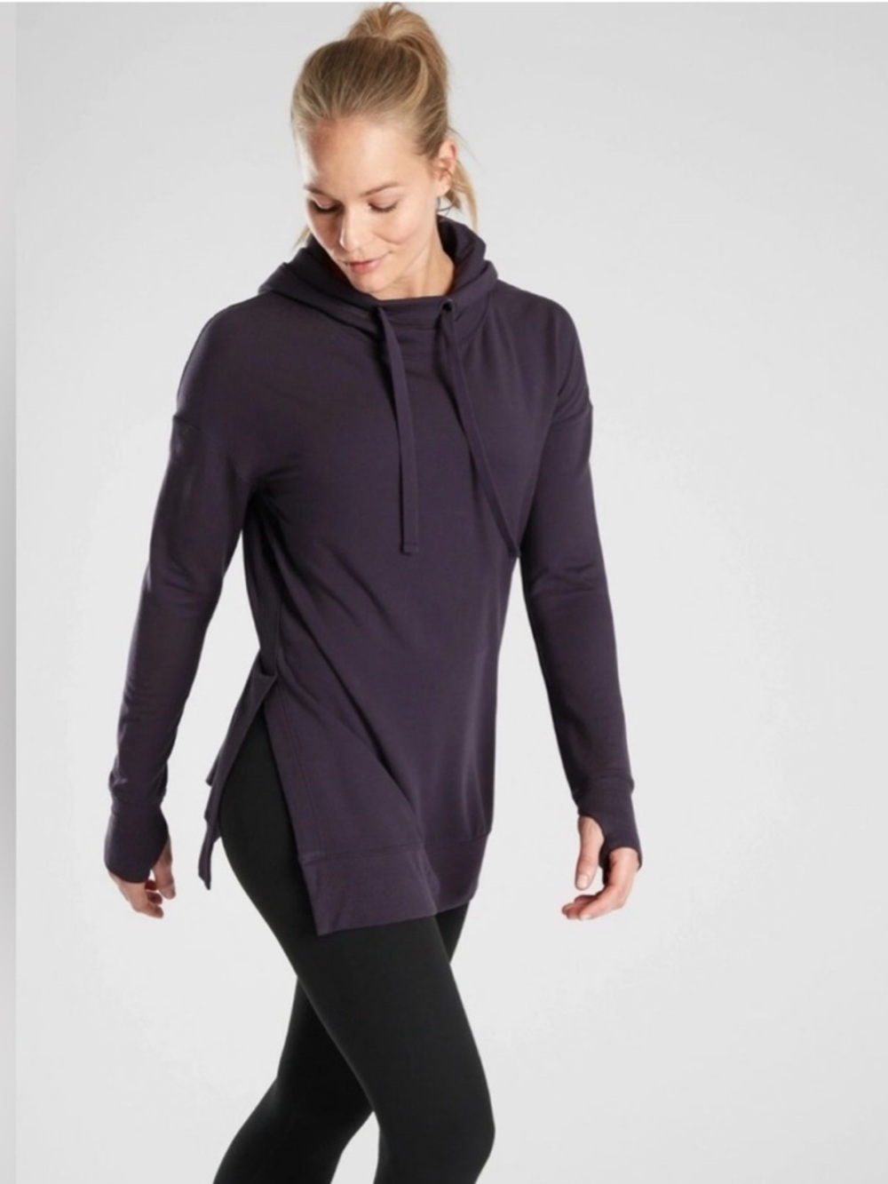 Athleta Sayulita Royal Plum Pullover Hoodie